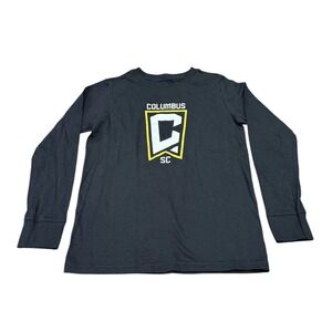 Columbus Crew SC Long Sleeve Tshirt Youth Kids Small Black MLS Soccer Football‎
